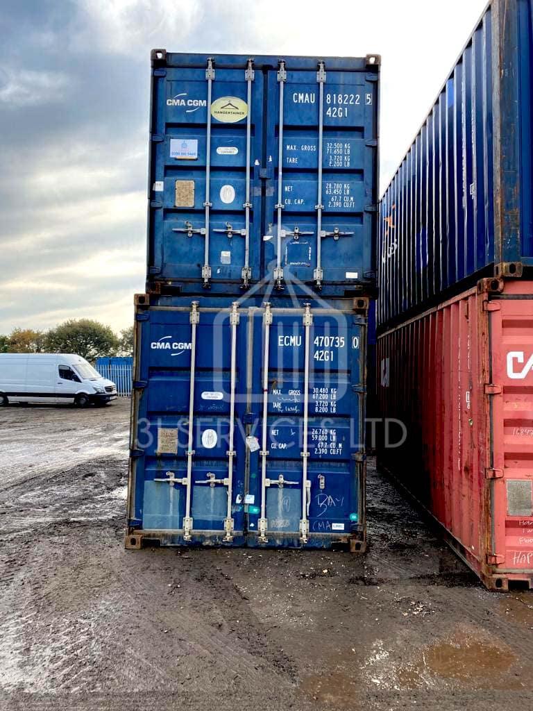 Double Stacked Containers - 3J Services Ltd