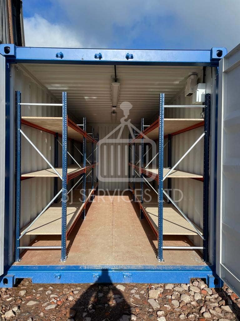 Container with Shelving and Electrics