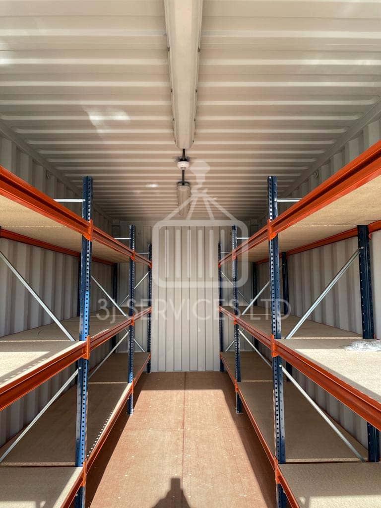 Container with Shelving and Electrics