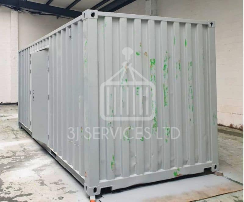 20ft used grey primed container ready to be repainted