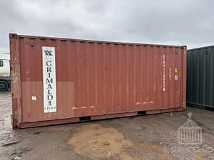 20ft used brown red container