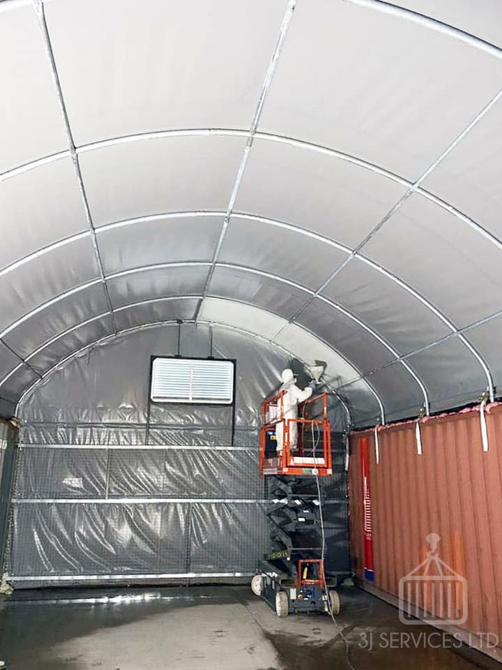 40ft x 16ft Fabric Shelter and Container with Grafo-Therm