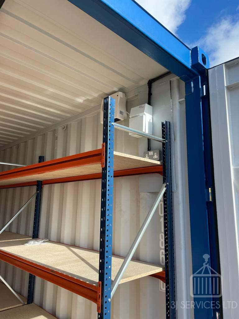 Container with Shelving and Electrics
